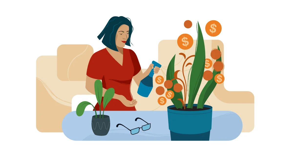 Avatar watering money plant